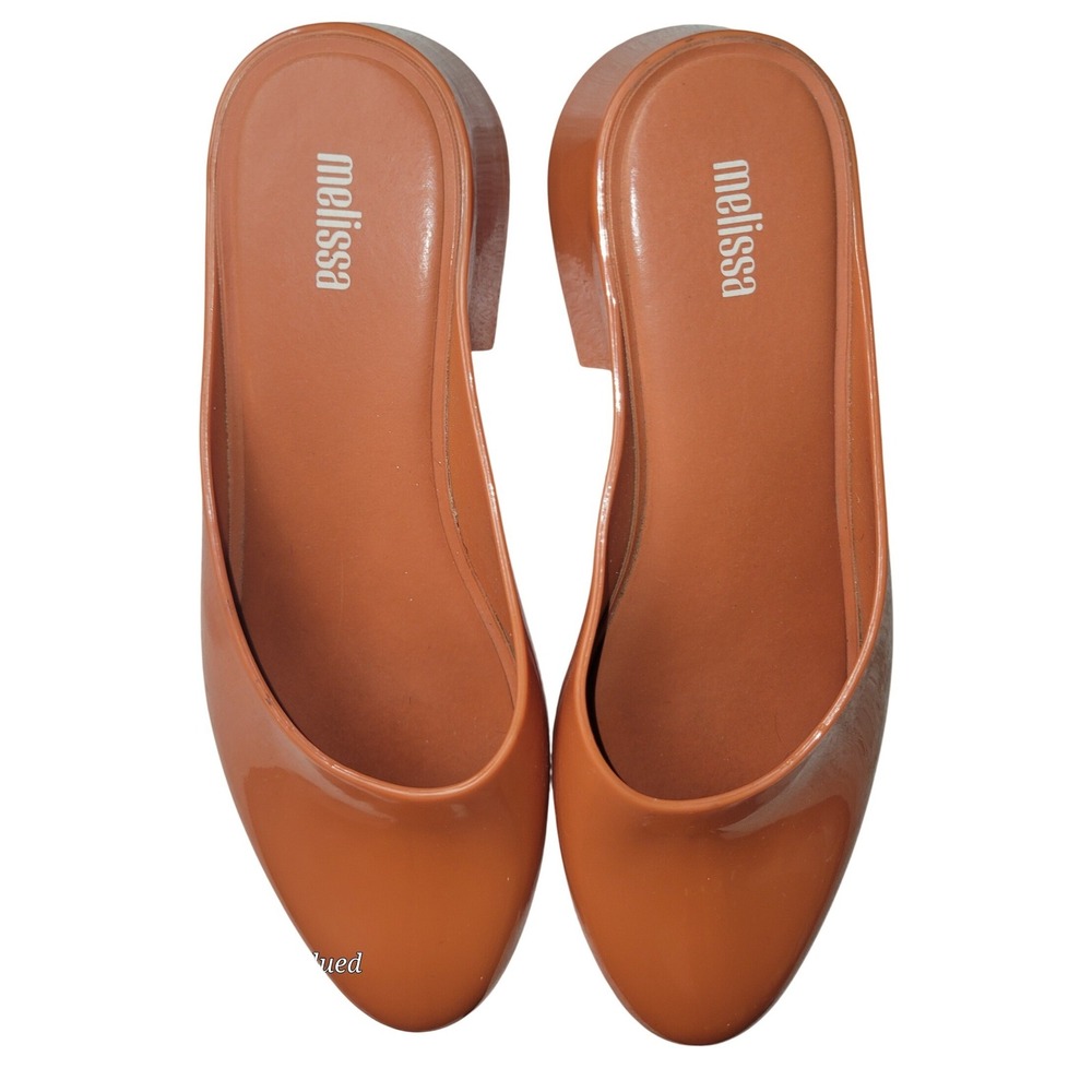 Melissa Zen Mule‎ Clogs Orange Jelly PVC Slip-On Block Heel Shoes SKUW714 - Picture 6 of 7